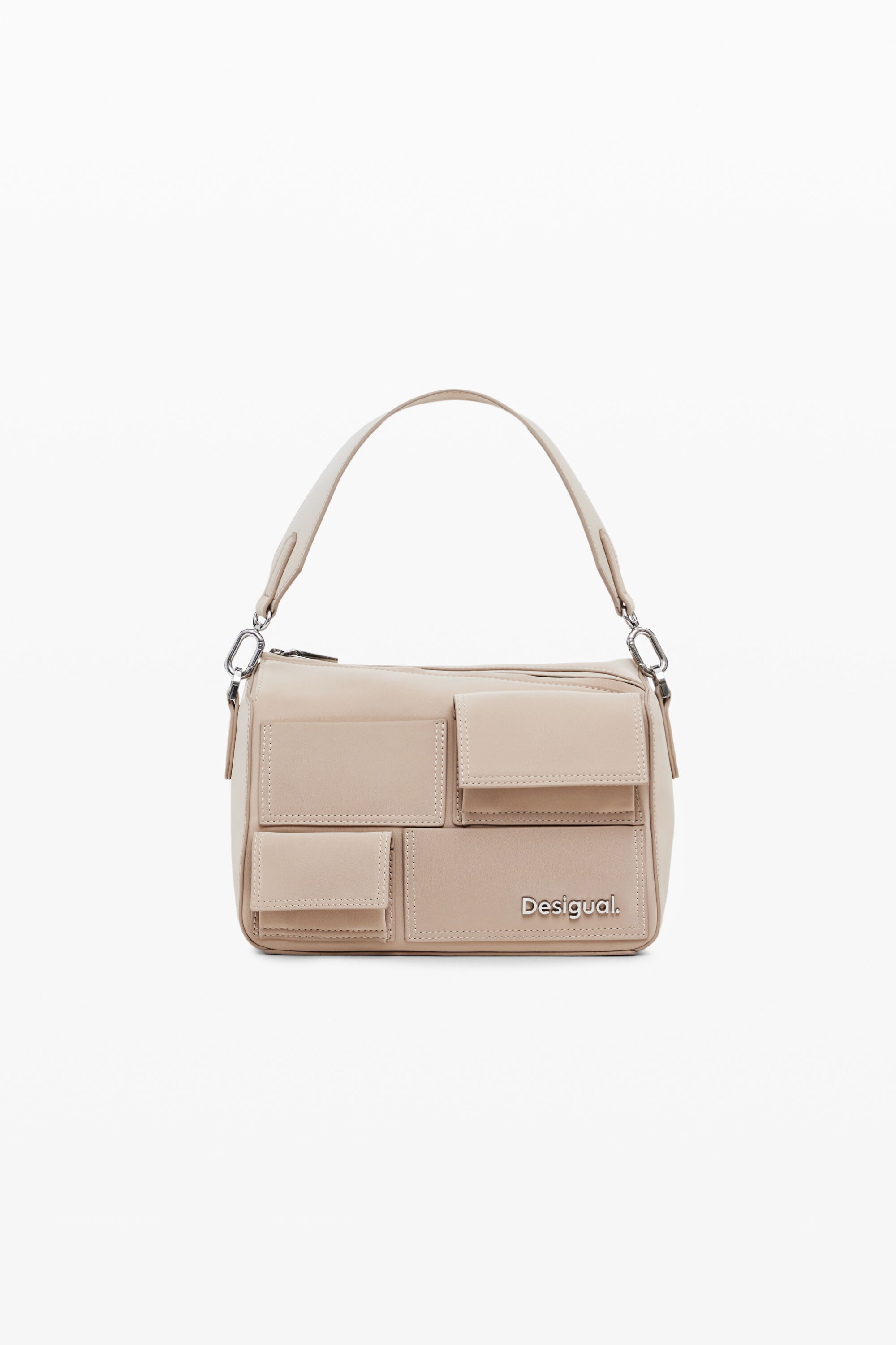 Desigual, Schultertasche mit mehreren Fächern, Damen, Polyurethan, Weiß, U