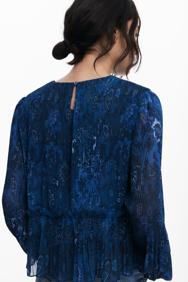 Blouse plissée à manches longues | Desigual