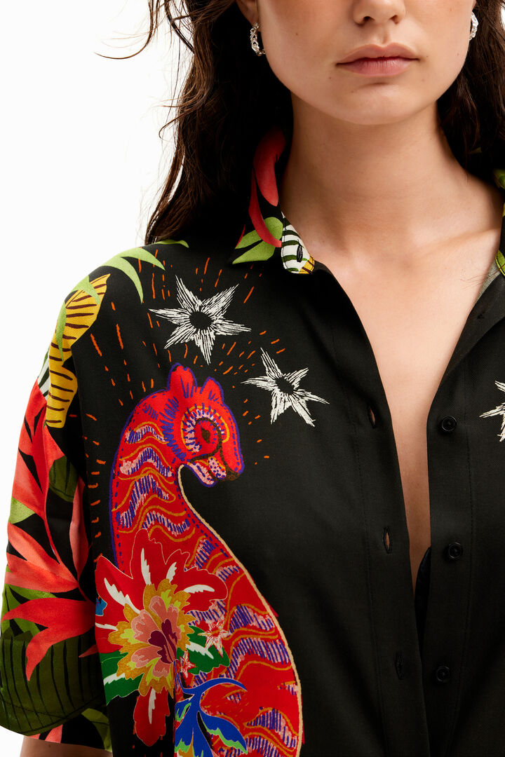 Chemise manches courtes tropicale | Desigual