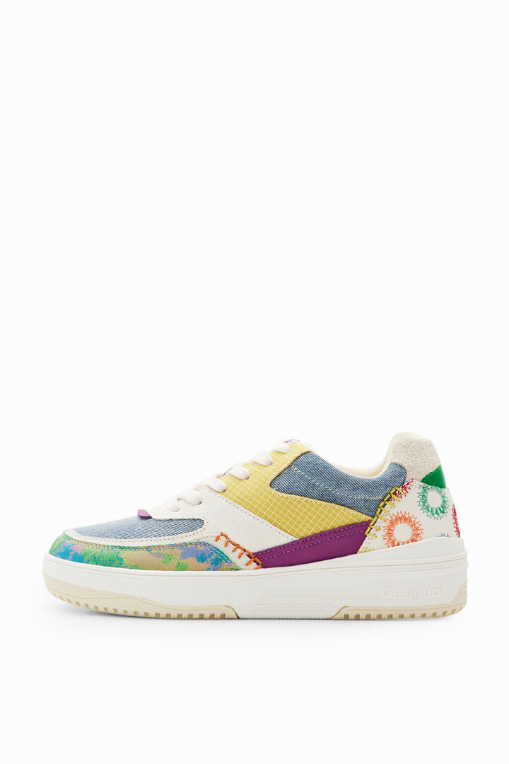 Baskets rétro patchwork multicolores | Desigual