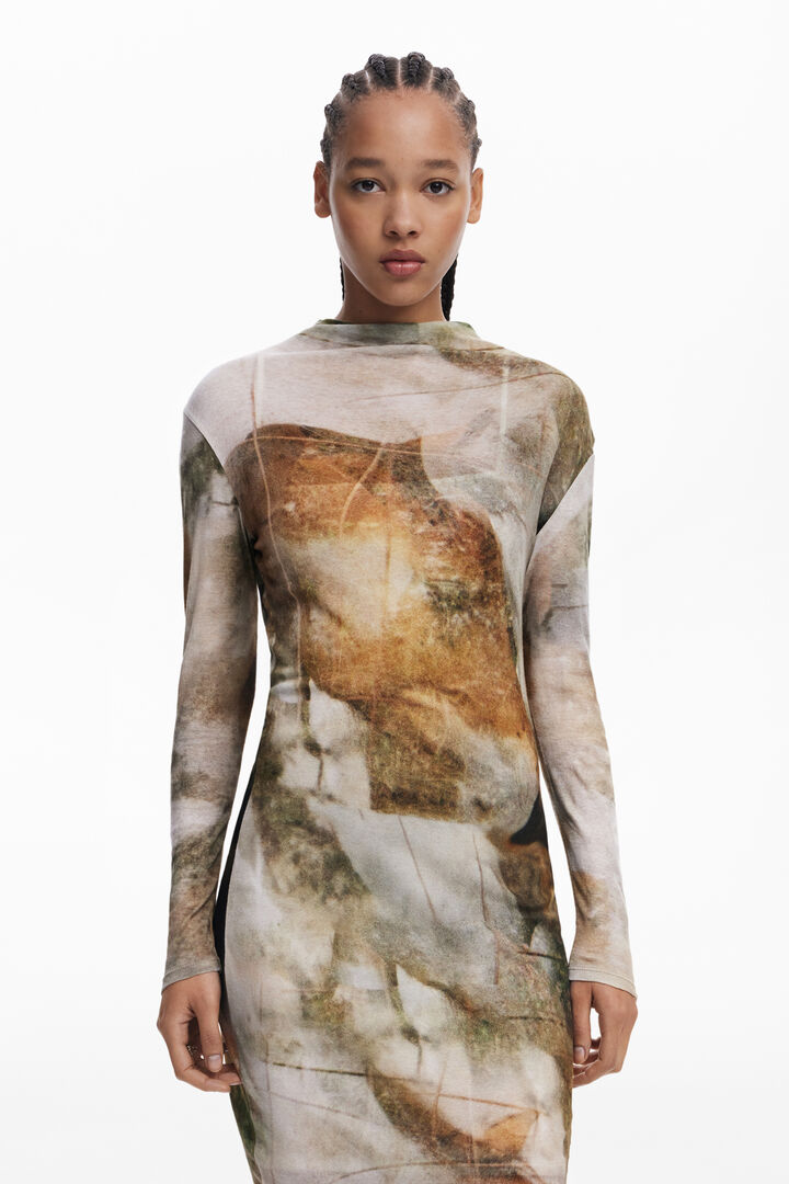 Abito con collo a camino | Desigual