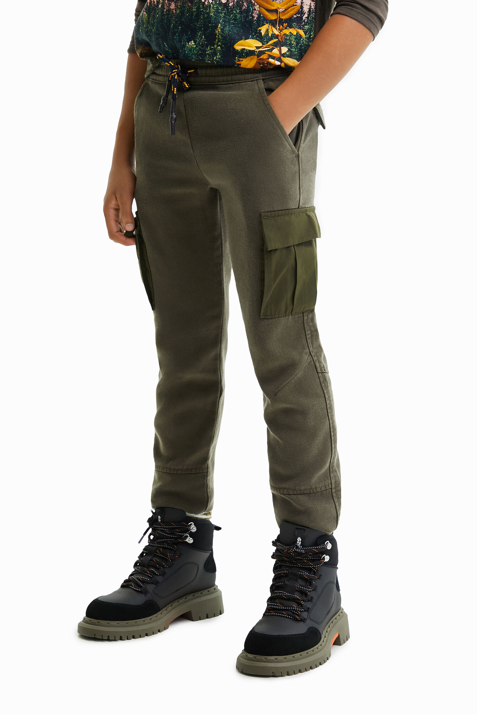 Pantalon cargo cordon