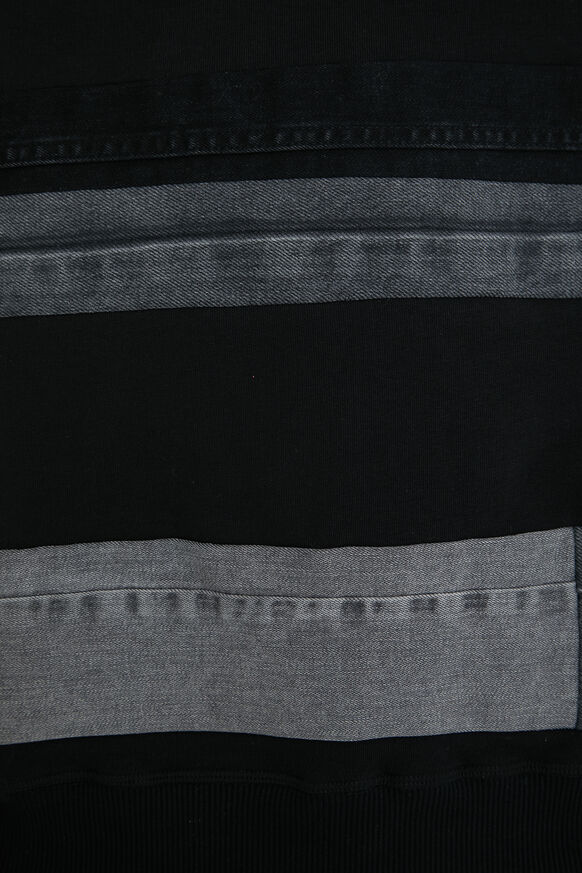 Sweat-shirt coton ouaté patchs en jean | Desigual