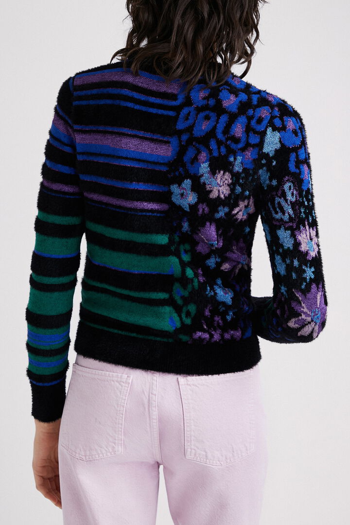 Jacquard finom kötött pulóver | Desigual