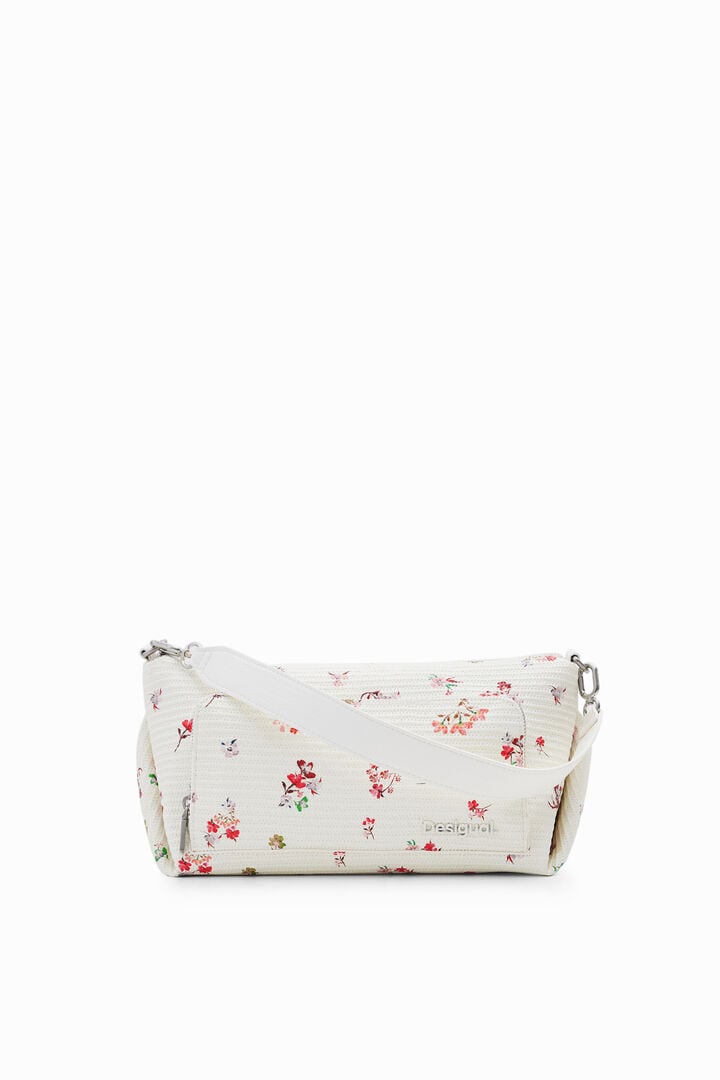 M textured floral bag