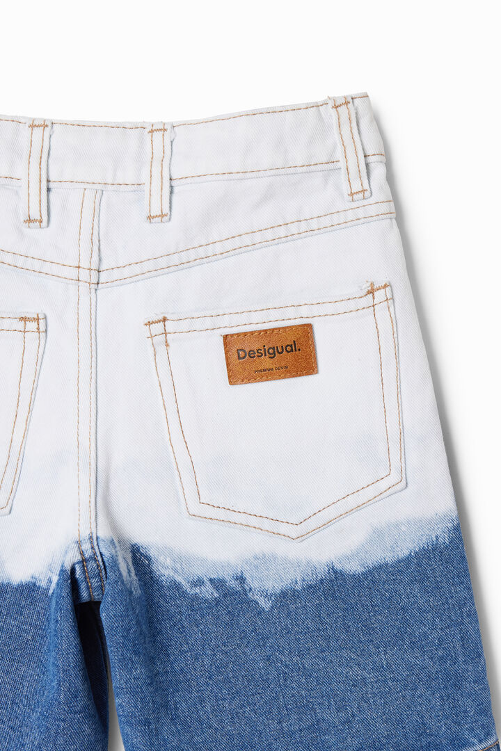 Faded denim Bermuda shorts | Desigual