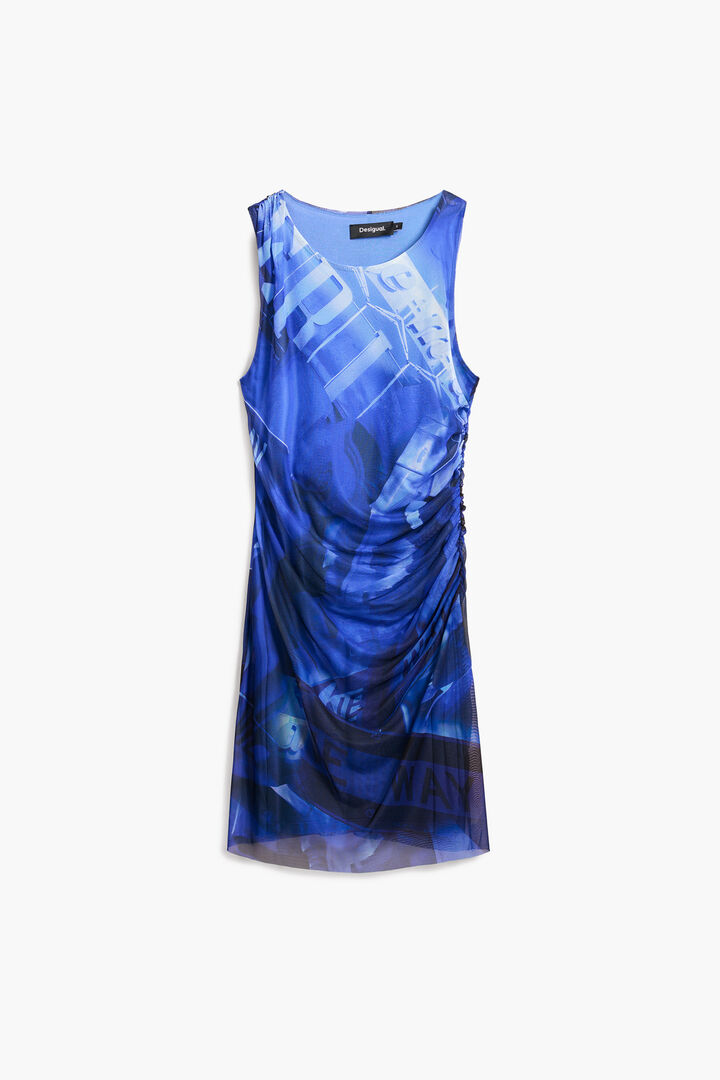 Draped short dress | Desigual