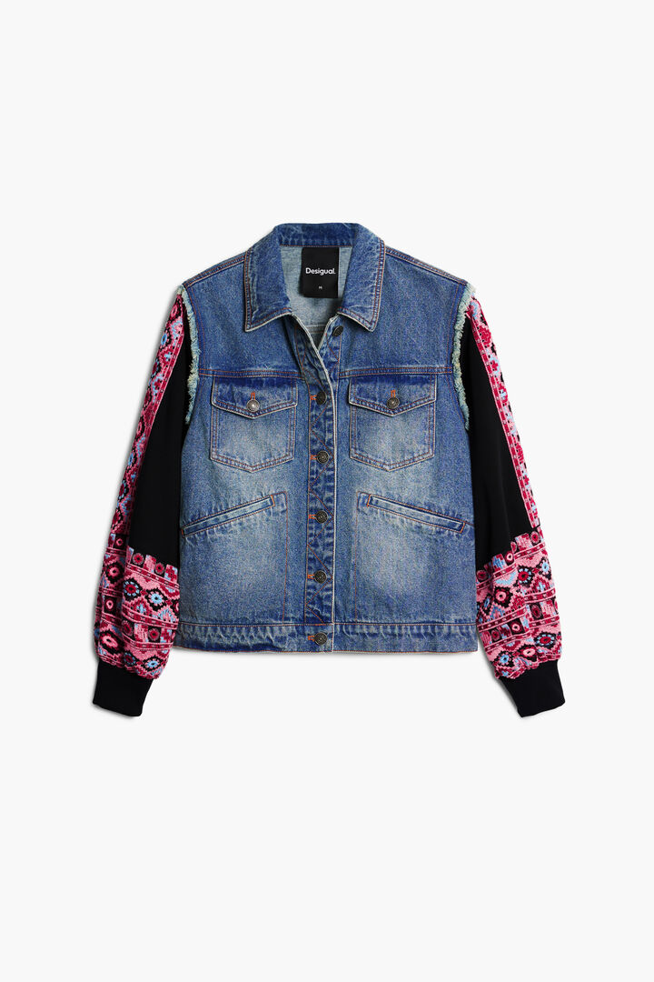 Giacca Trucker a texture