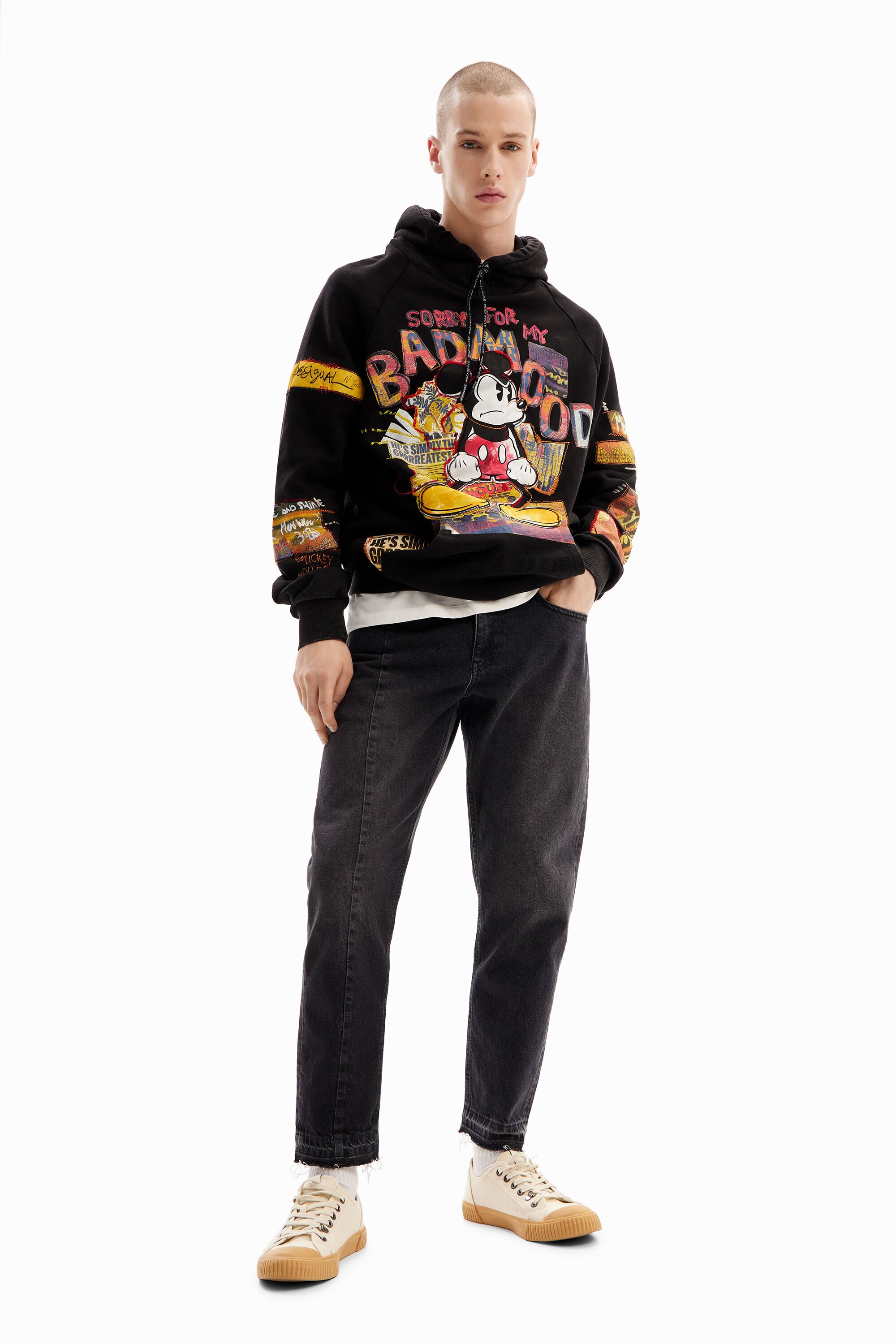 Mickey mouse black hoodie clearance