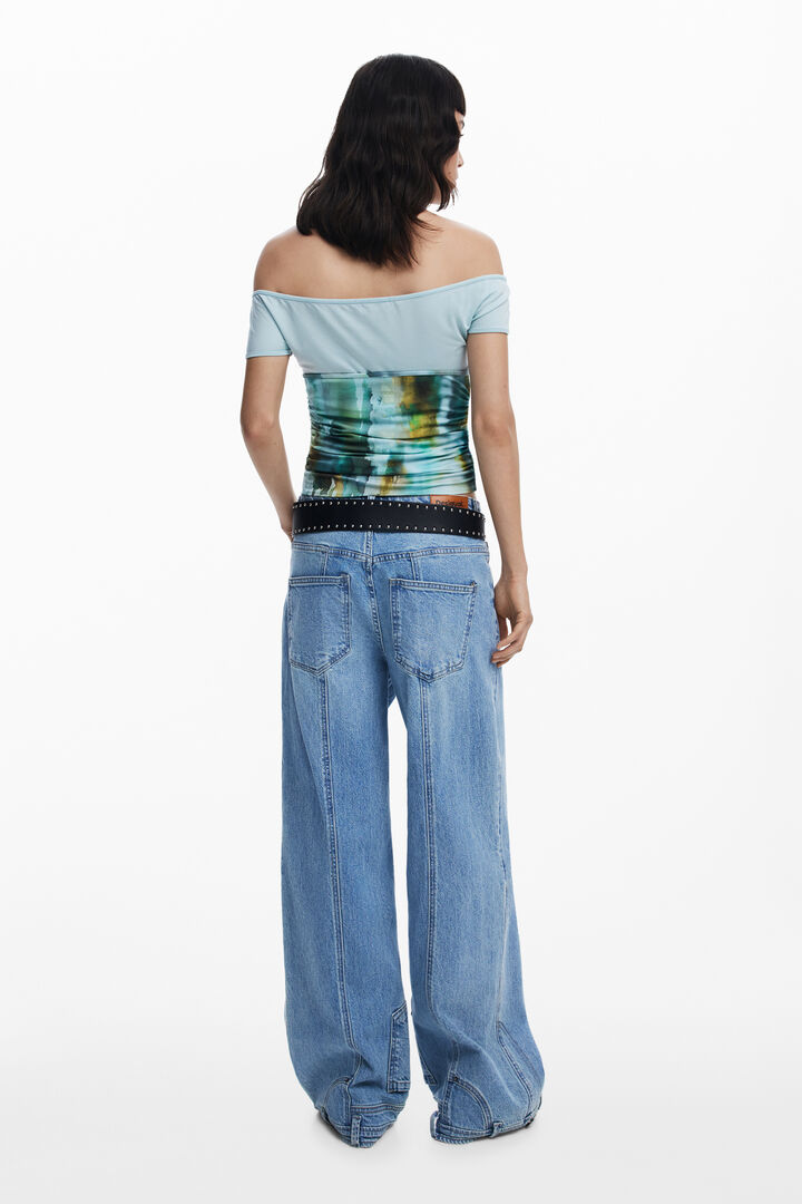 T-shirt with detachable short sleeves | Desigual
