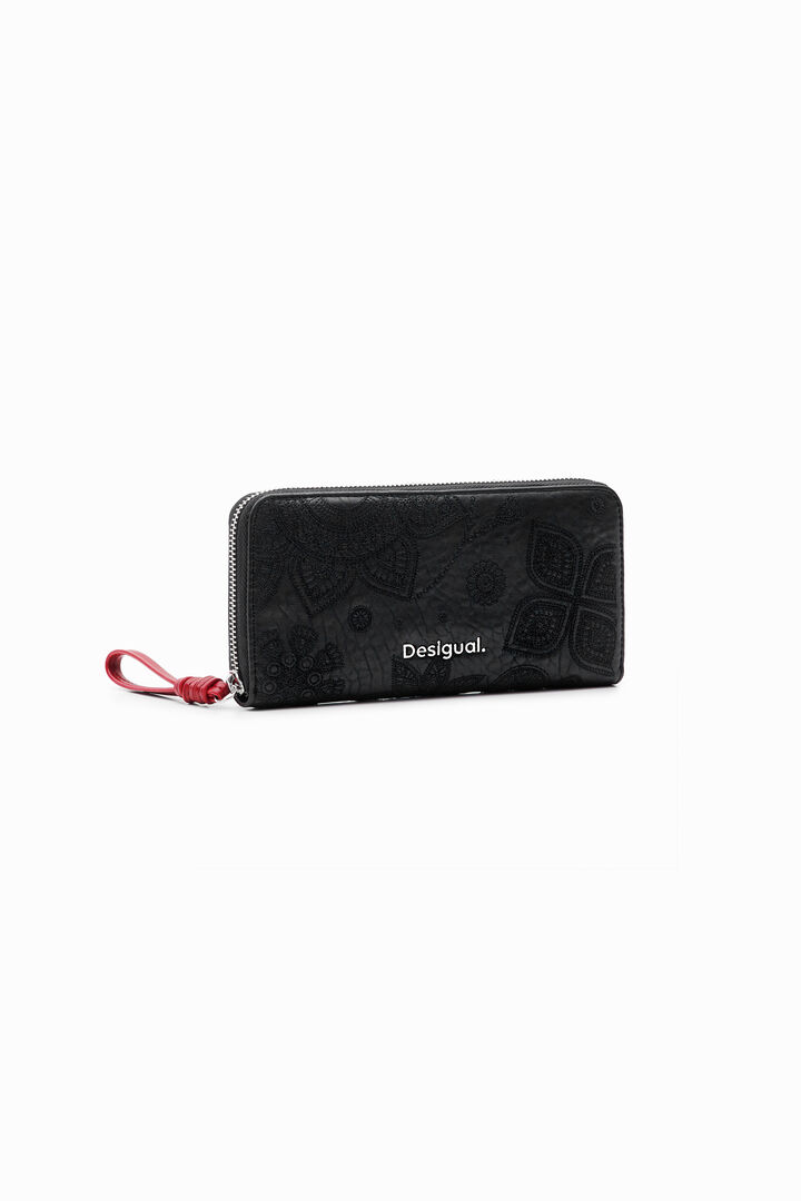 Large floral embroidery wallet | Desigual
