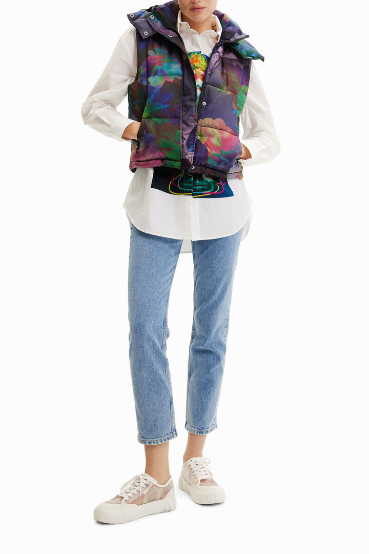 Floral padded gilet | Desigual