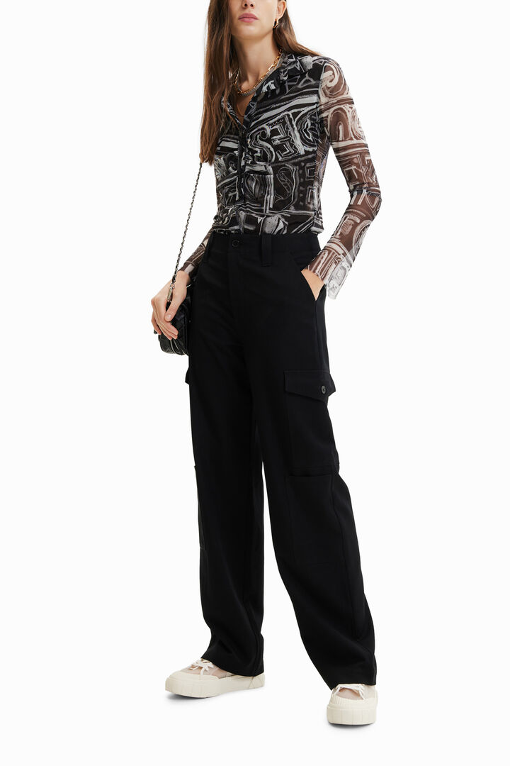 Camisa slim curta tul | Desigual