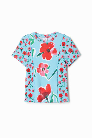 パッチワーク&花柄 Tシャツ | Desigual
