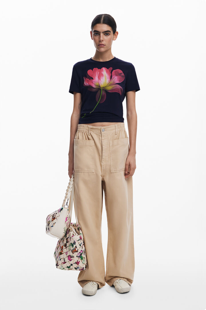 Large flower T-shirt | Desigual