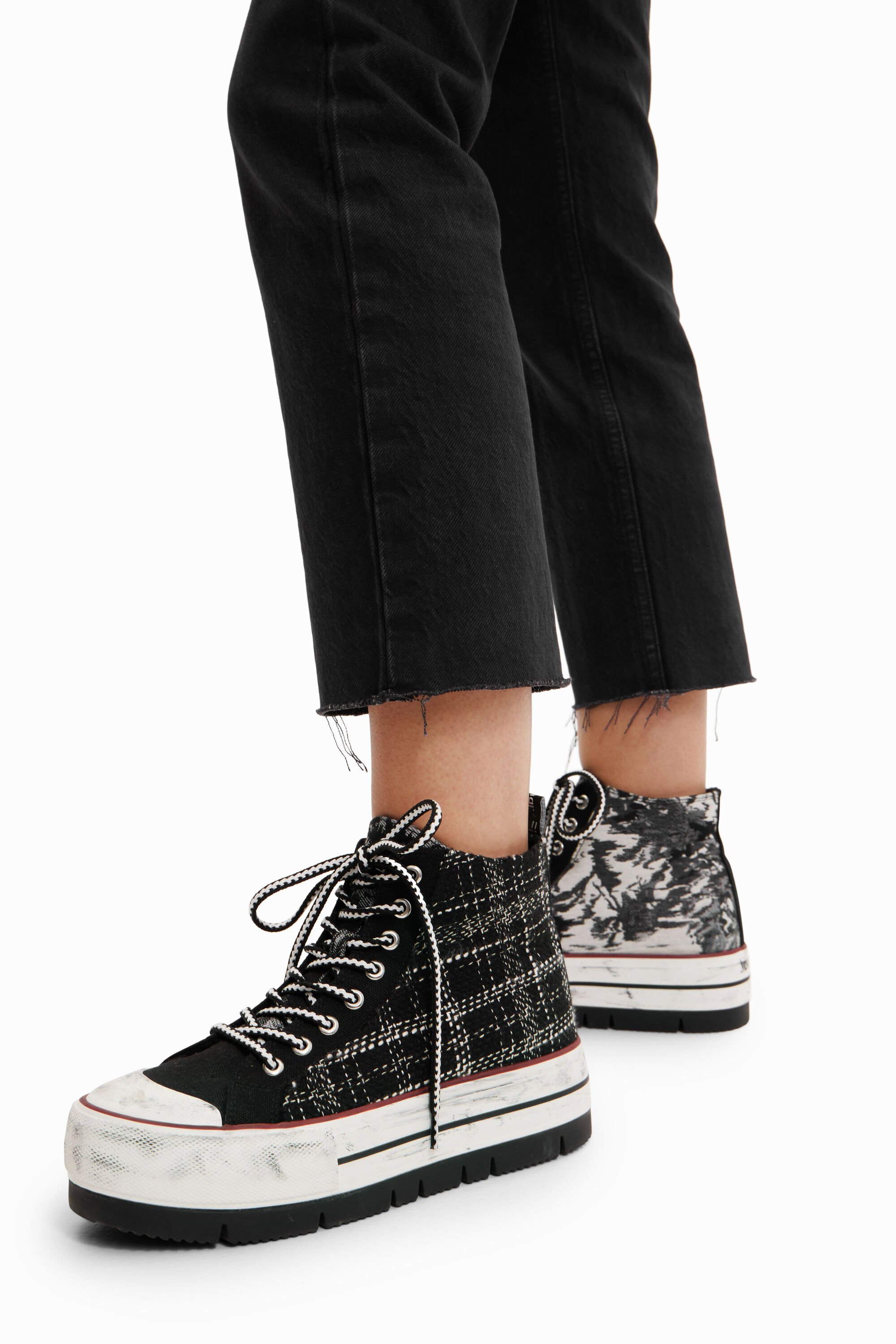 Tartan converse high tops new arrivals