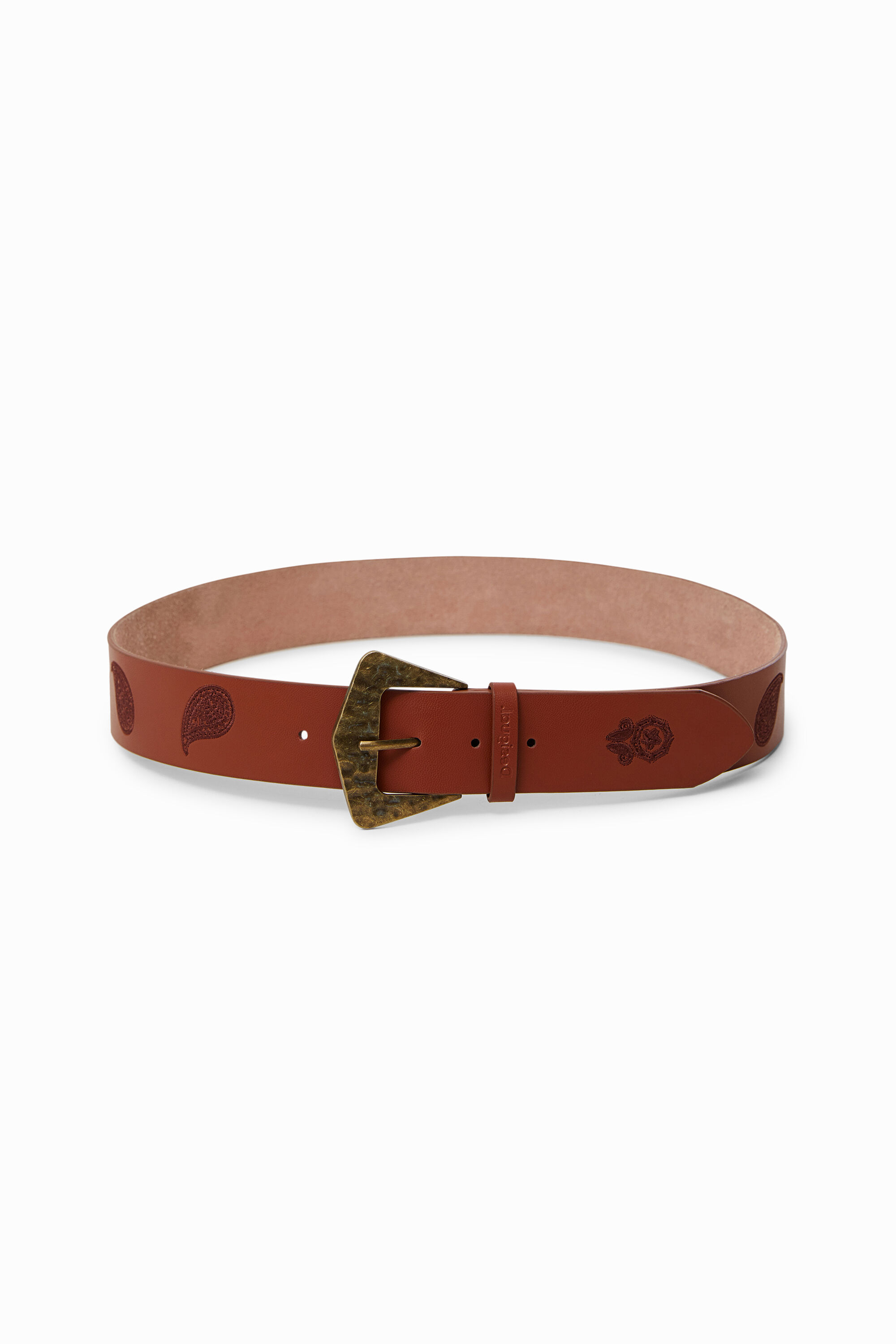 Leather belt paisley