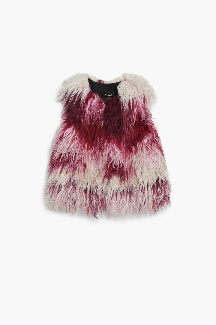 Gilet en fourrure aquarelle | Desigual