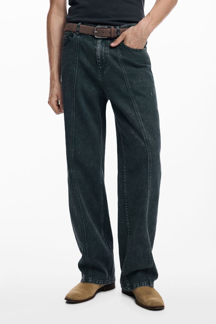 Rechte broek met gewassen effect | Desigual
