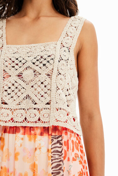 Vestit llarg 2 en 1 patch | Desigual