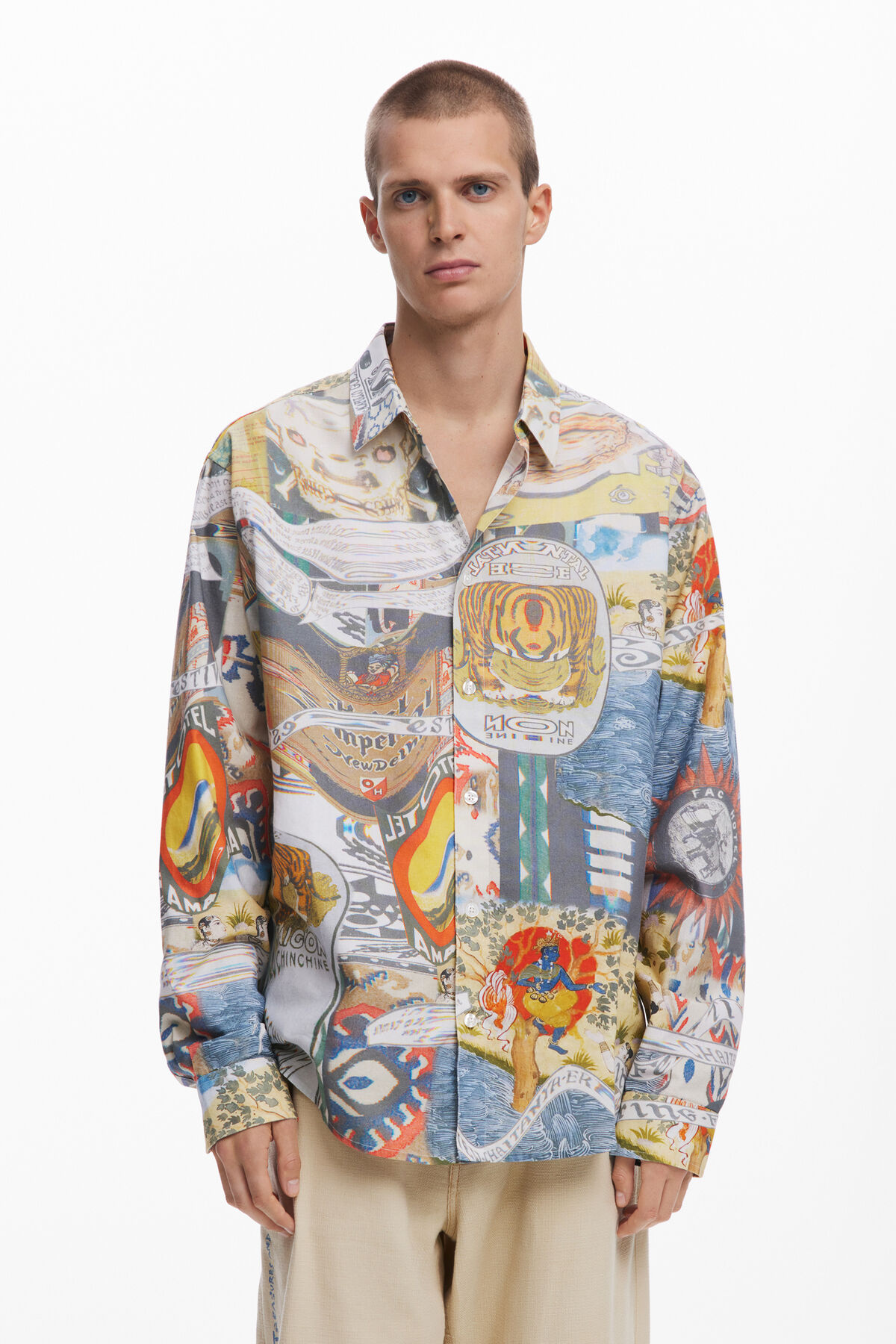 エスニックコラージュプリントシャツ メンズ用 I Desigual.com