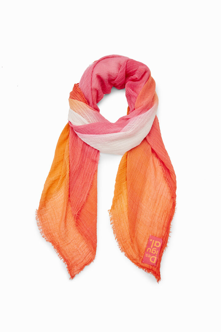Obdélníkový šátek s ombré tie-dye vzorem | Desigual