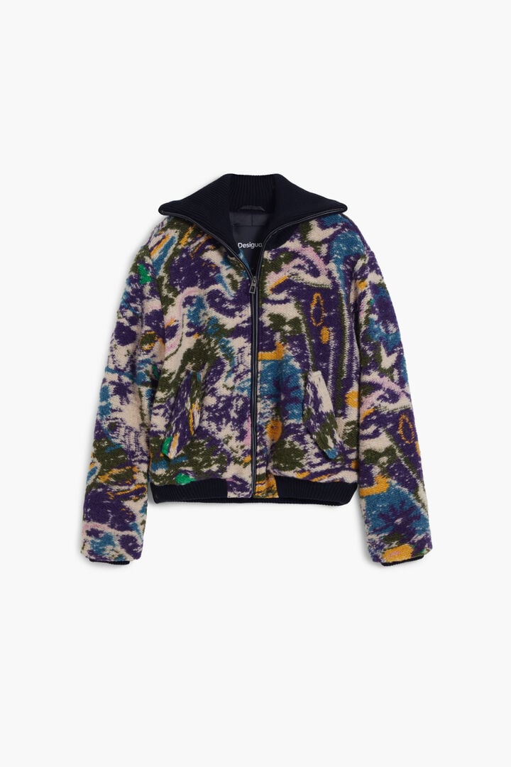 Heathered bomber jacket