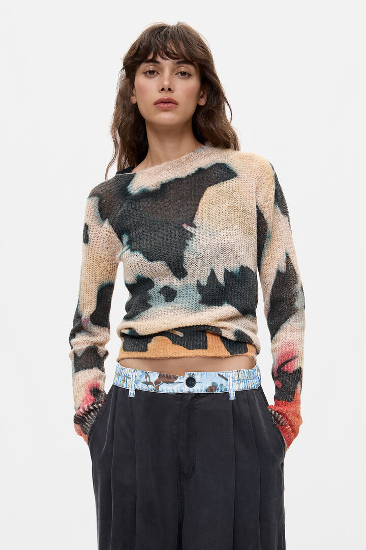 Tie-dye printed sweater