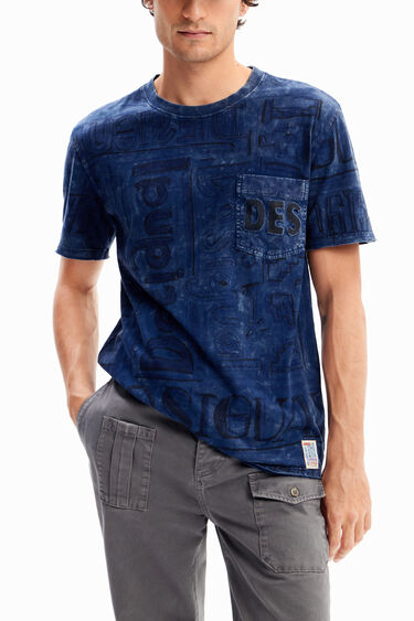 Camiseta logos tejido lavado | Desigual