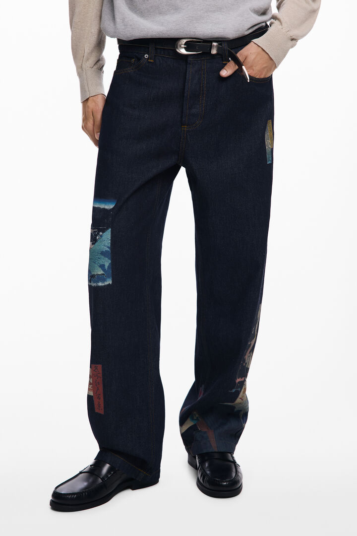 Jeans met oosters patroon | Desigual