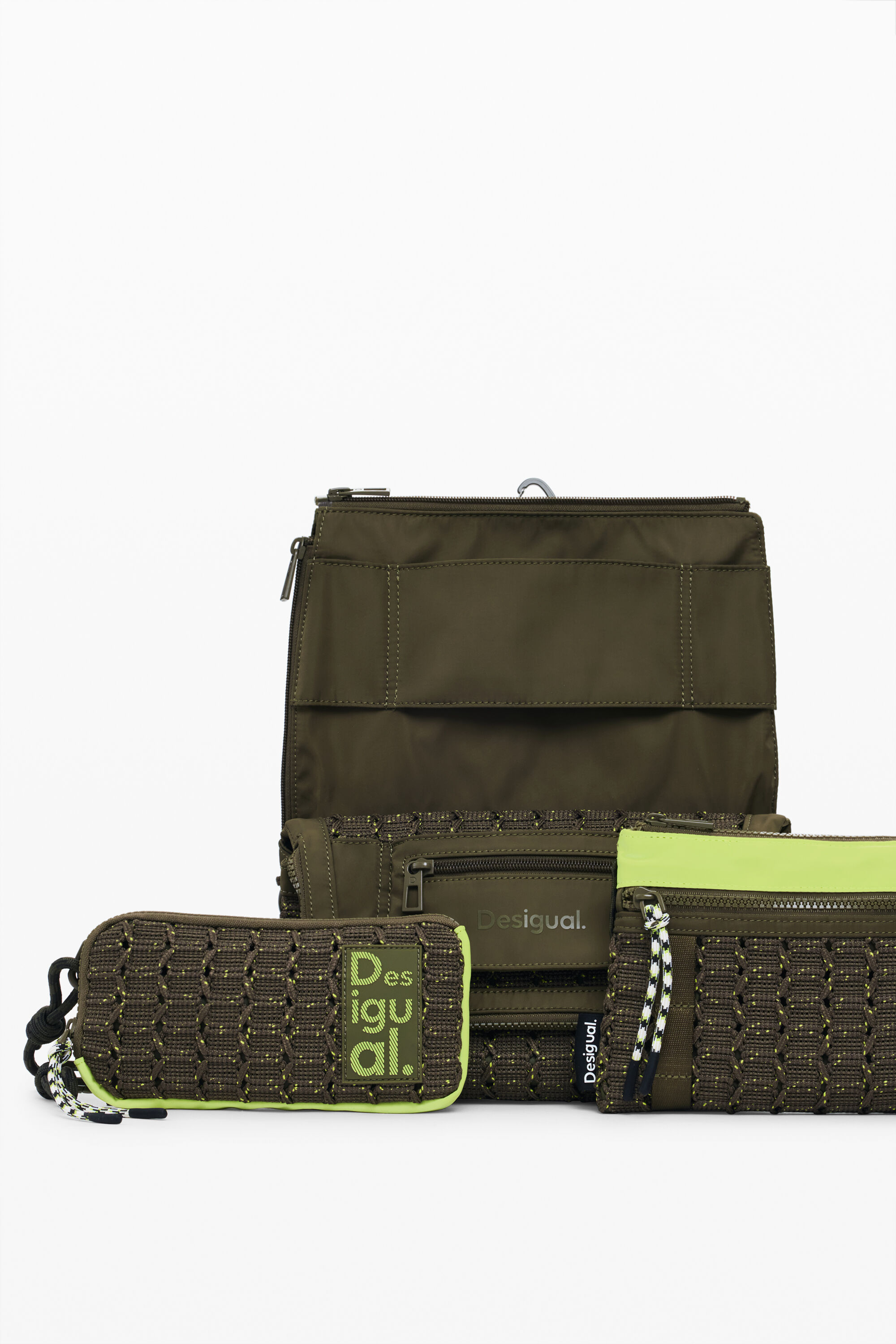 Desigual Combined Modular Bag In Green