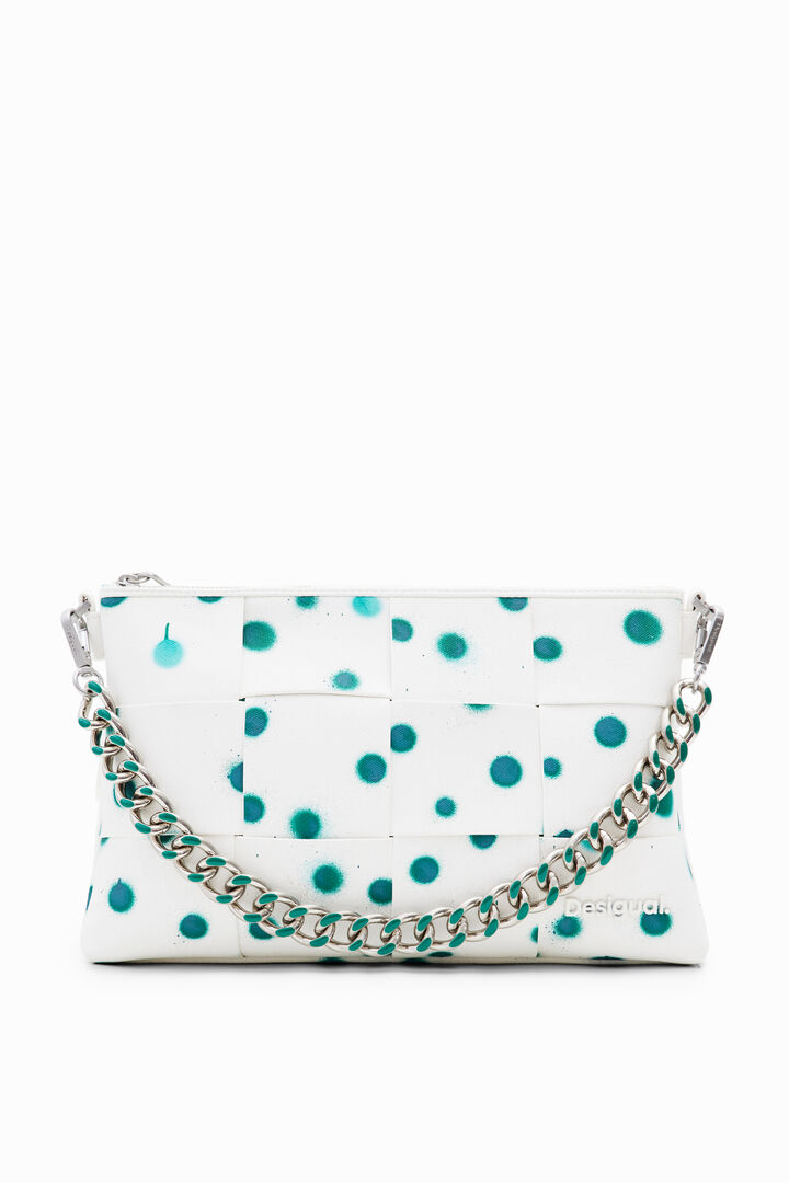 M woven droplets crossbody bag