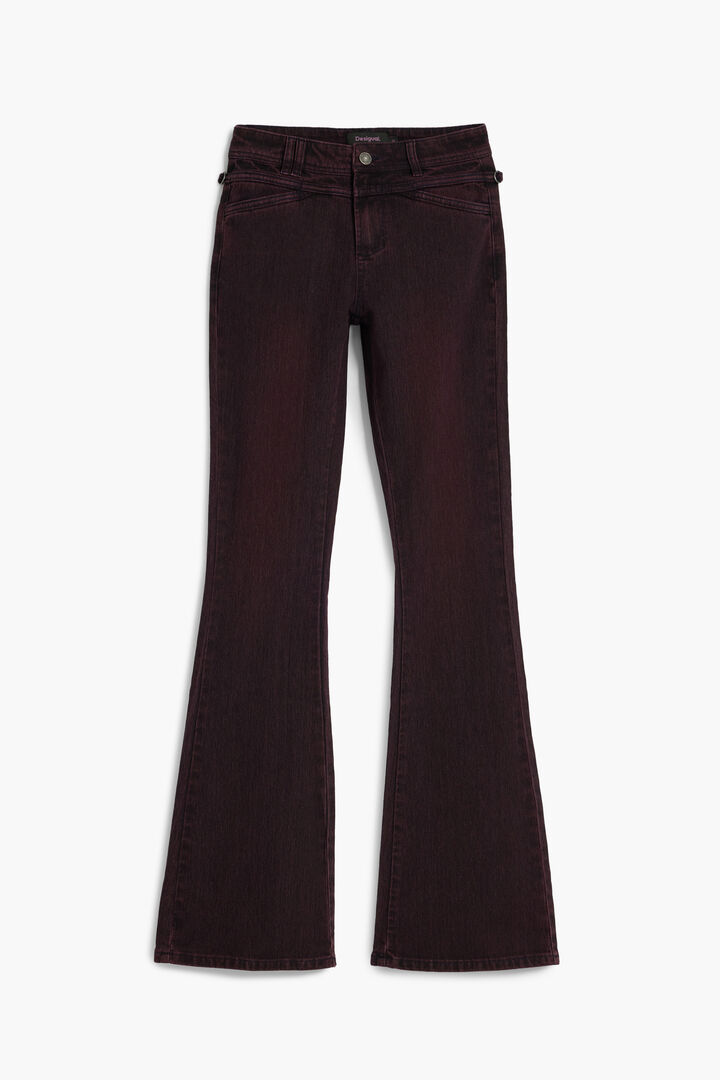 Bordeaux flare jeans