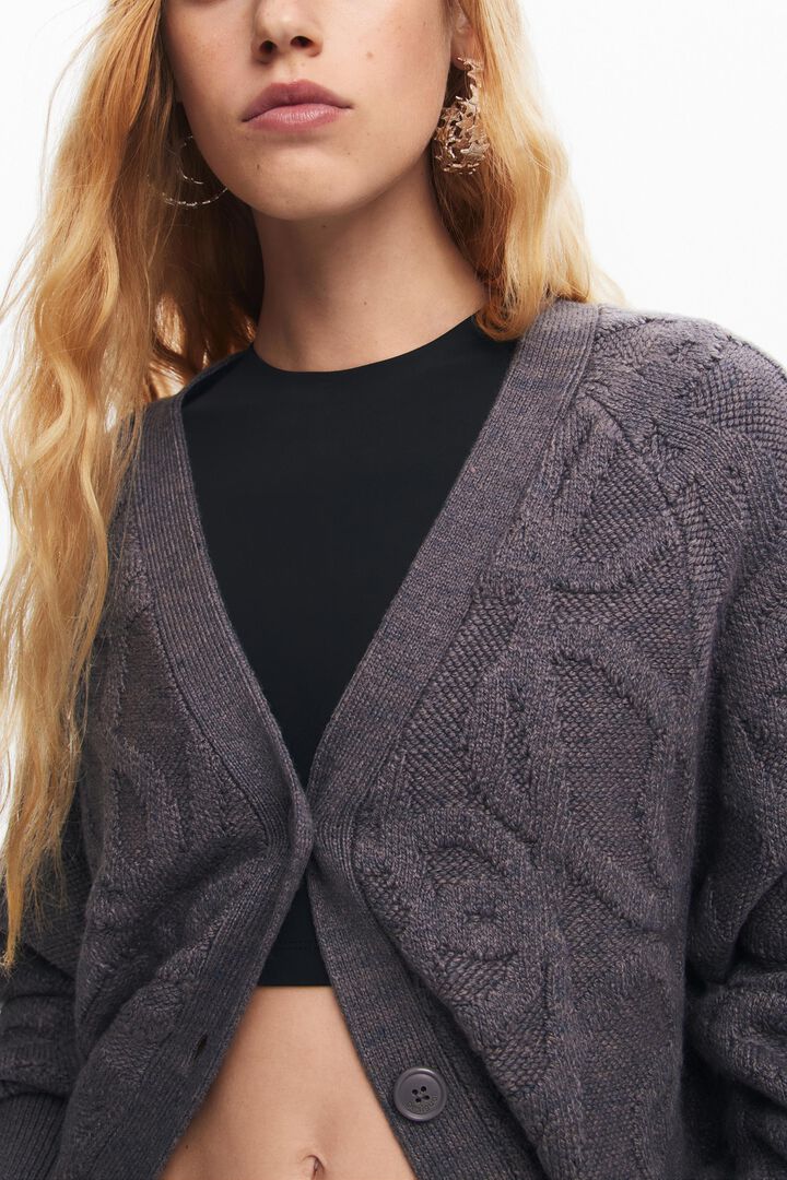 Oversized knit cardigan | Desigual