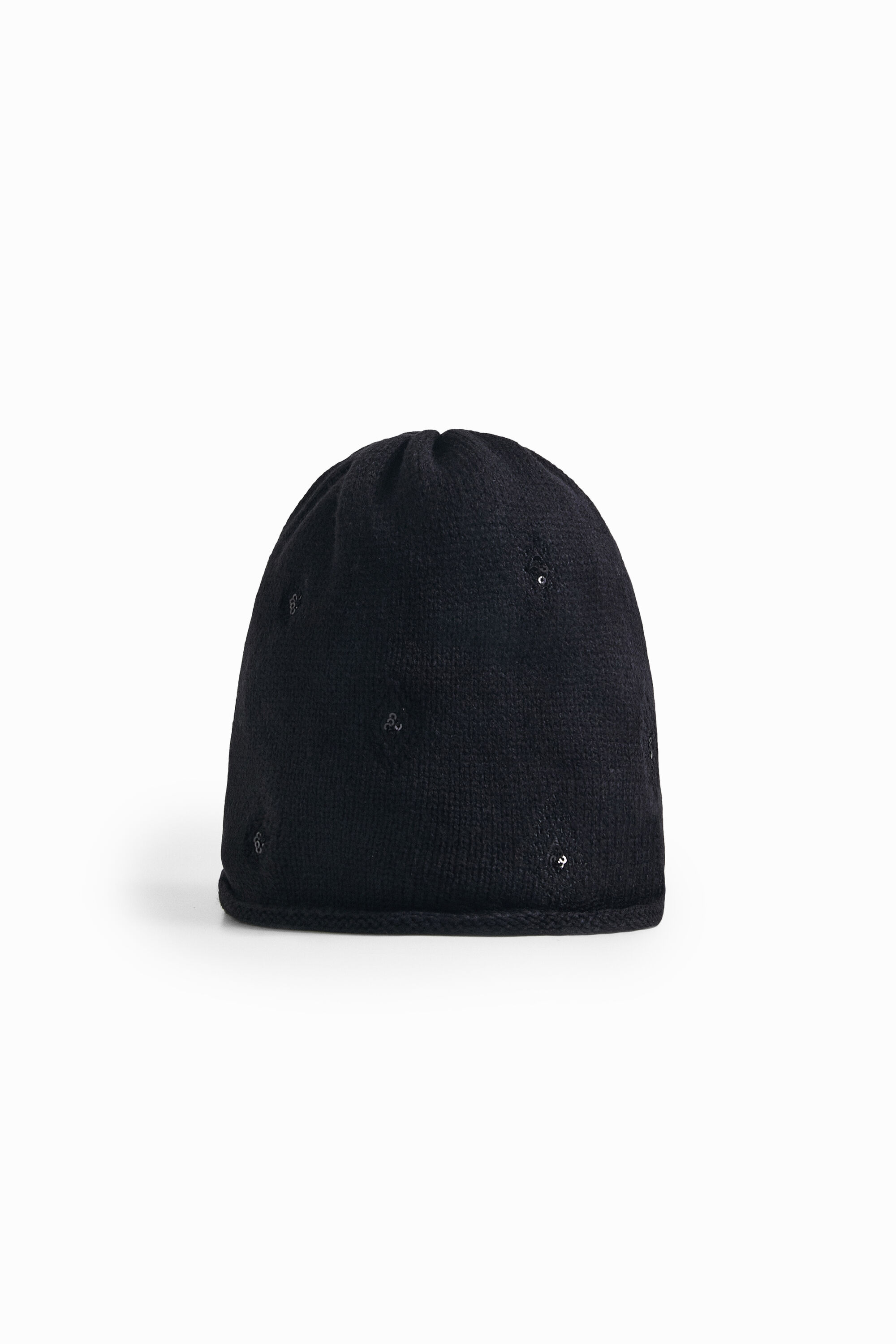 Desigual Knit Skullcap Hat In Black