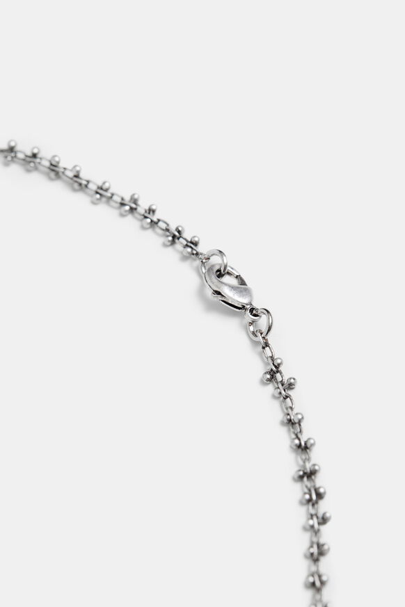 Long silver necklace charms | Desigual