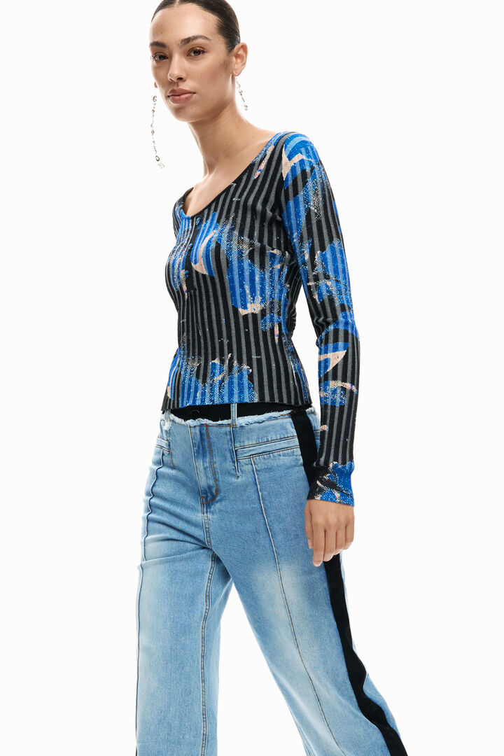 Pantalón vaquero bimateria | Desigual