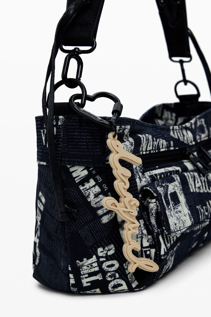 Medium newspaper handbag | Desigual