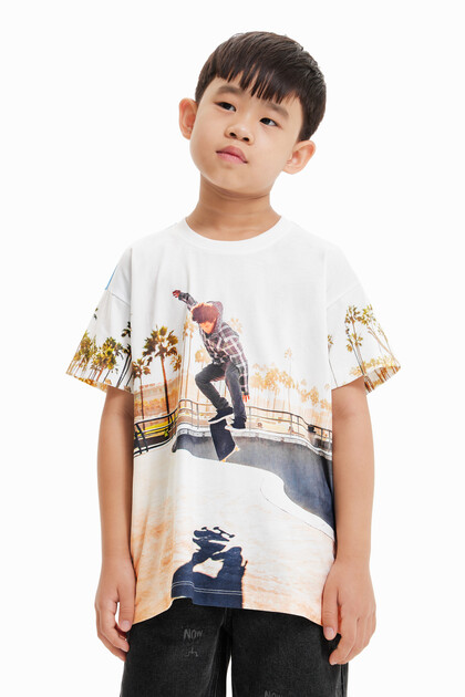 Photographic skater T-shirt