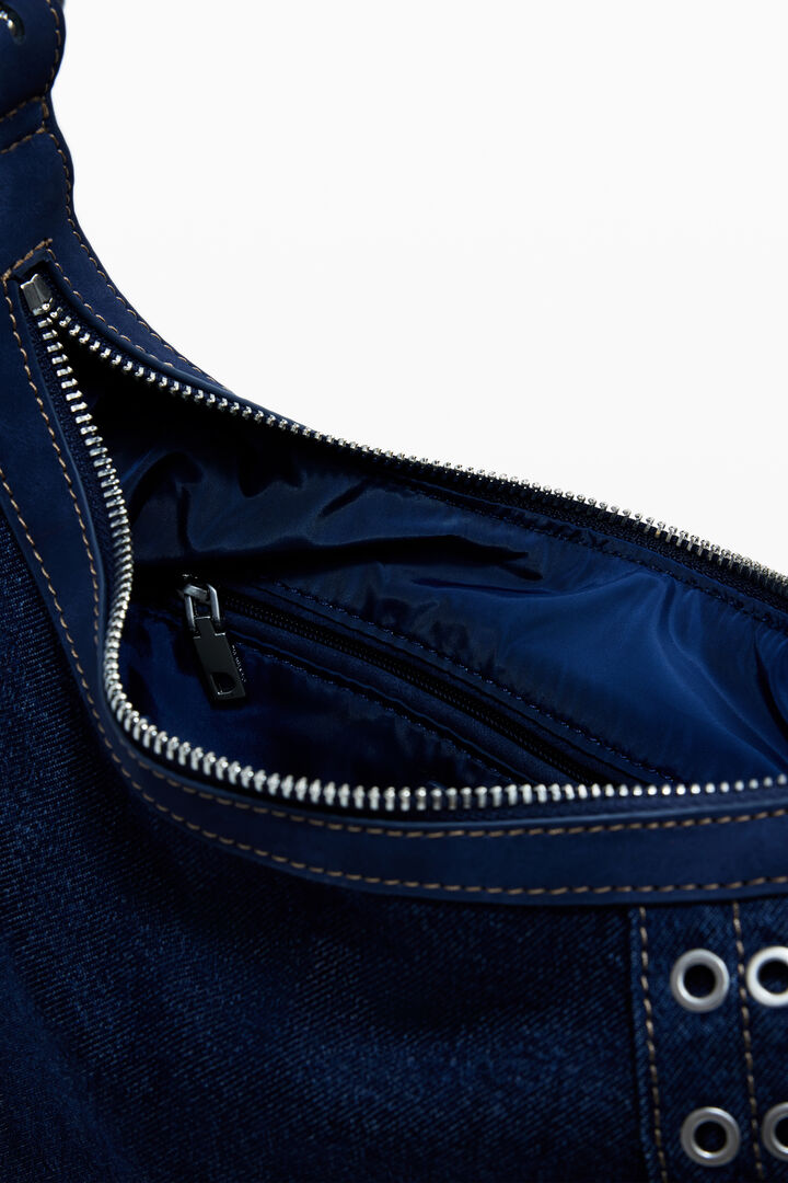 Medium denim bag with buckles | Desigual
