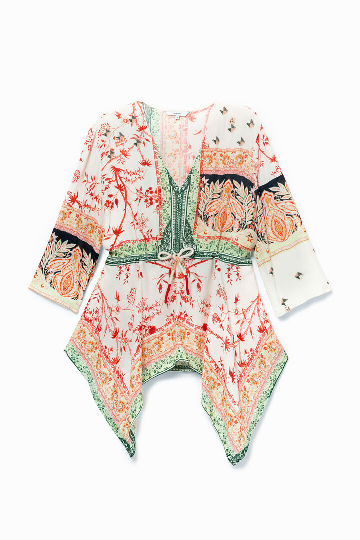 Kaftan blouse ethnic motifs | Desigual