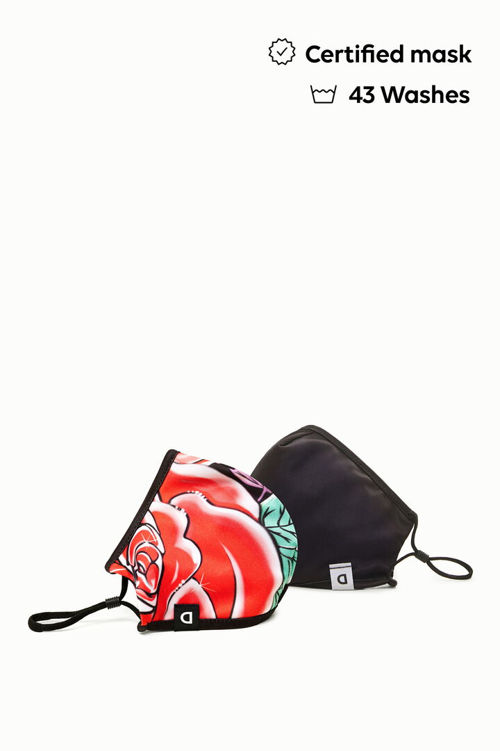 Mascarilla reversible Maxi-Floral + funda | Desigual