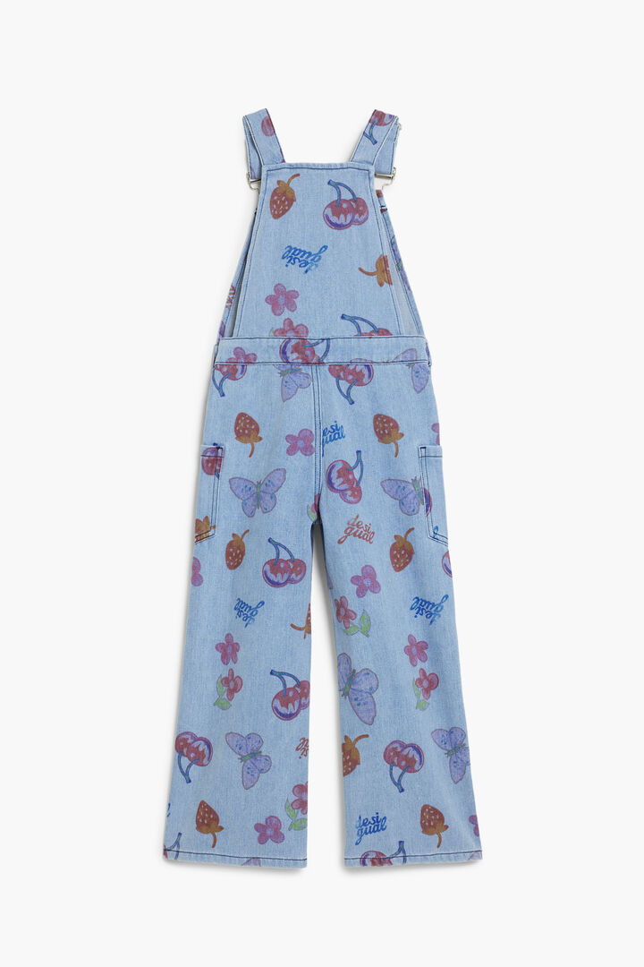 Denim tuinbroek met fruitprint | Desigual