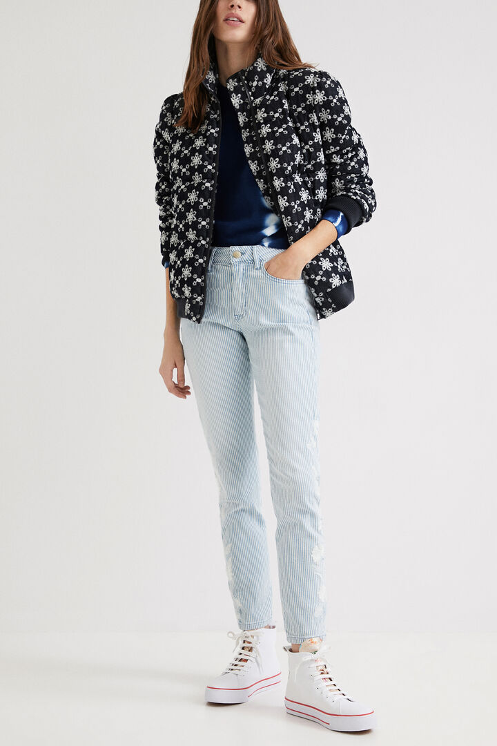 Striped skinny jeans | Desigual