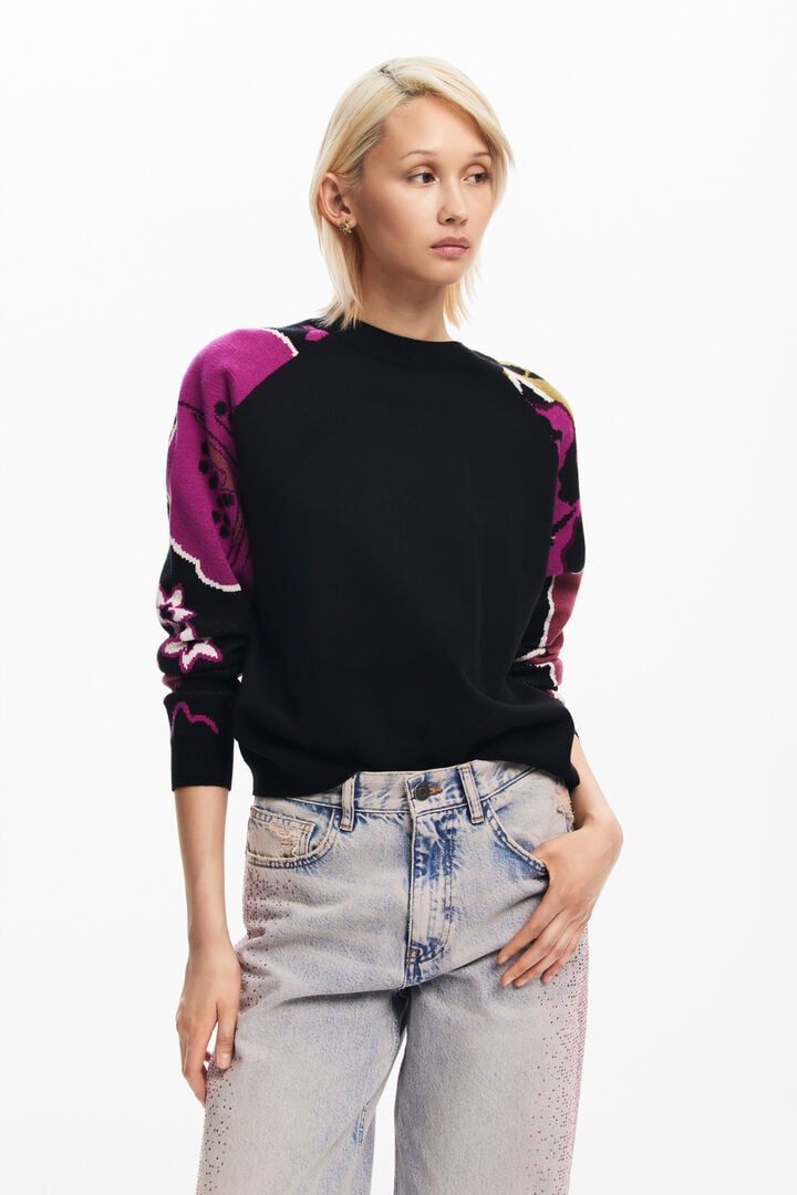 Jersey  mangas flores