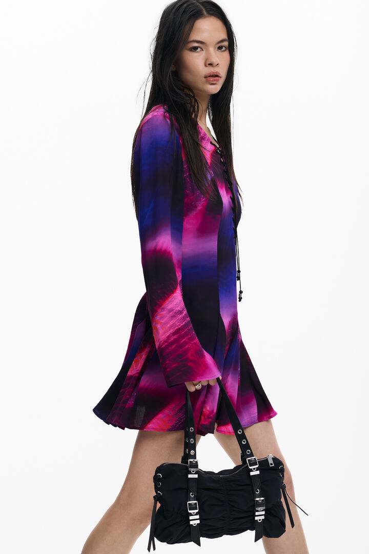 Dress with ribbon neckline | Desigual