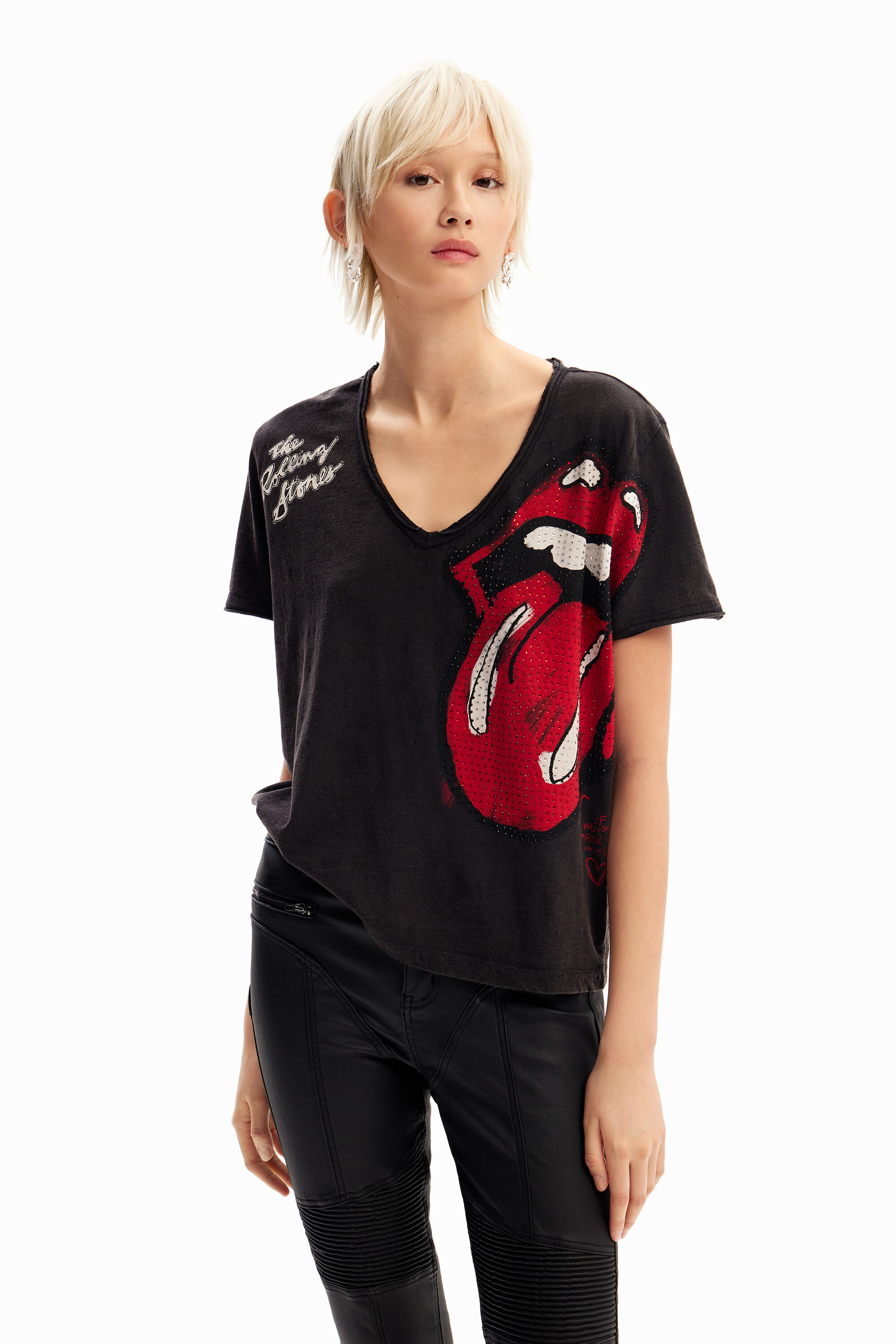Desigual Rhinestone The Rolling Stones T-shirt