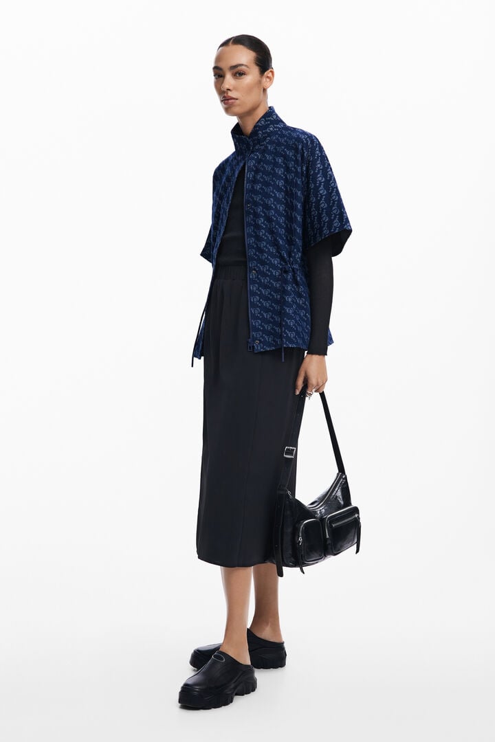 Geometric pattern poncho | Desigual