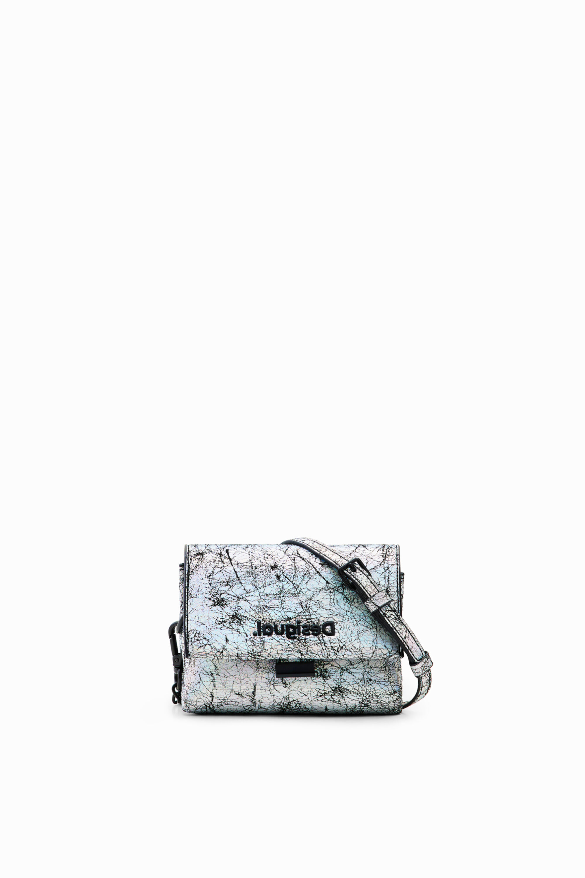 Mini arty silver crossbody bag Desigual