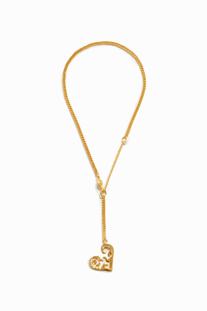 Collar corazón pequeño baño oro Zalio